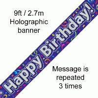 Banner Happy Birthday Streamer