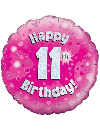Pink 11th Foil Balloon