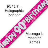 Banner 90th Pink