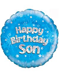 18" Blue Birthday Son