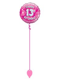 Pink 13th Foil Balloon