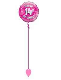 Pink 14th Foil Balloon