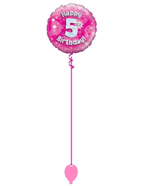 Pink 5th Foil Balloon