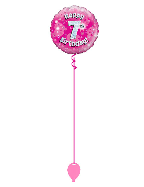 Pink 7th Foil Balloon