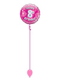 Pink 8th Foil Balloon