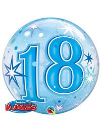 18th Birthday Bubble Balloon Blue