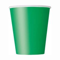 9oz Paper Cups x 8 Emerald Green