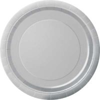 9" Dinner Plates x 8 Silver