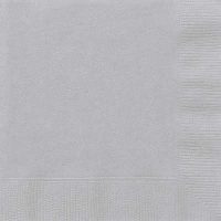 Luncheon Napkins x 20 Silver