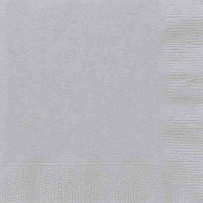 Luncheon Napkins x 20 Silver