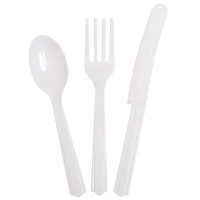 Cutlery x 18 Pieces White