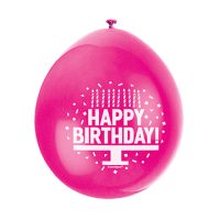 9″ Happy Birthday Assorted Colours Latex Balloons (Pack 10)