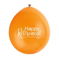 9″ Happy Retirement Assorted Colours Latex Balloons (Pack 10)
