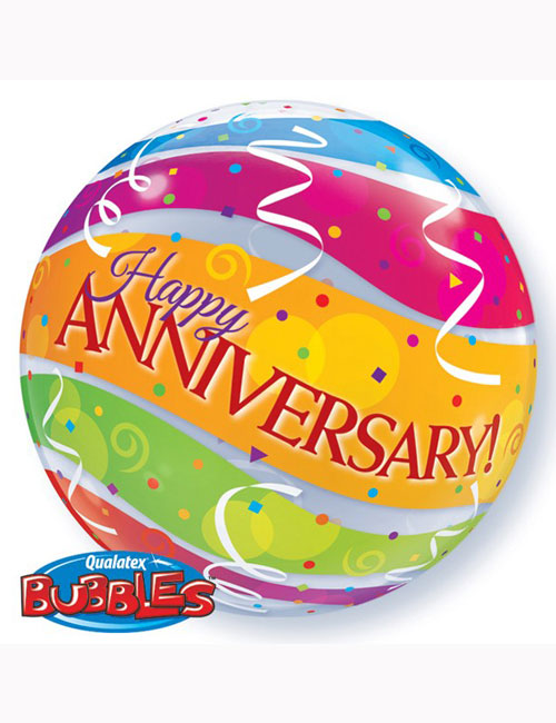 22" Bubble Anniversary Colourful Bands
