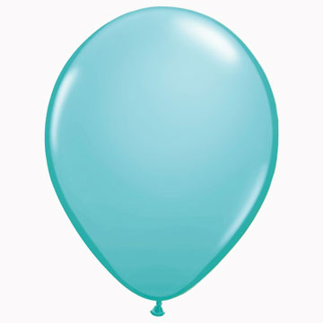 11" Plain Caribean Blue Latex Balloons (Pack 6)