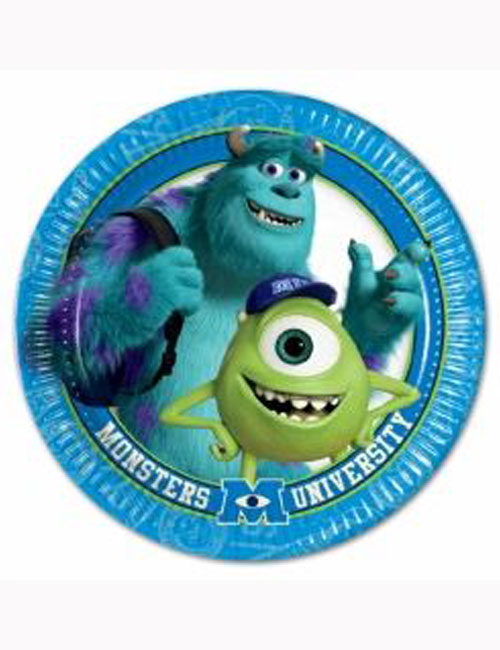 Monsters Inc Party Plates (Pack of 8)