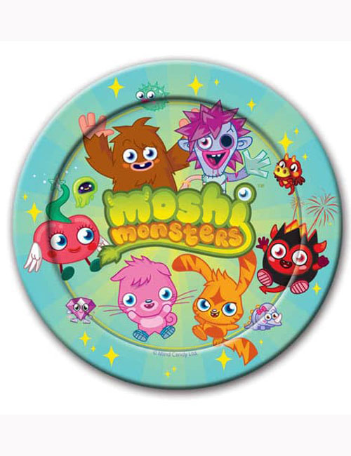 Moshi Monster Party Plates 23cm (Pack of 8)