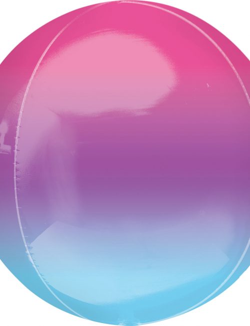 Orbz Foil Balloon 15" x 16" Ombre Purple and Blue