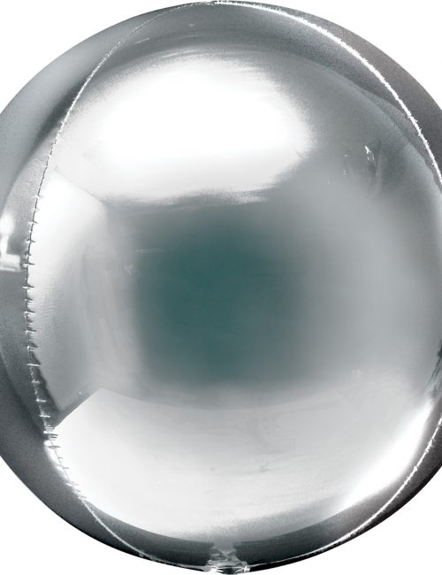 Orbz Foil Balloon 15" x 16" Silver
