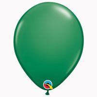 11" Plain Standard Green Latex Balloons (Pack 6)