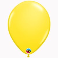11" Plain Standard Yellow Latex Balloons (Pack 6)