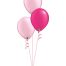 Set of 3 Latex Balloons Pink and Magenta