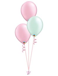 Set of 3 Latex Balloons Pink and Mint