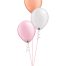 Set of 3 Latex Balloons Pink, Rose Gold and White