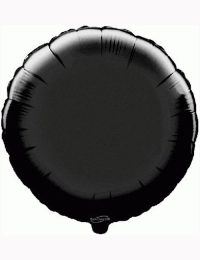 18"-Black-Round-Foil-Balloon