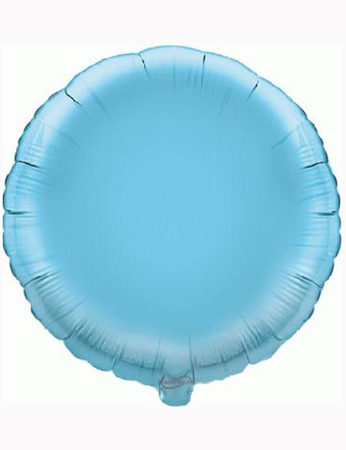 18' Light Blue Round Foil Balloon