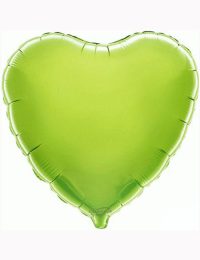 18"-Lime-Green-Heart-Foil-Balloon