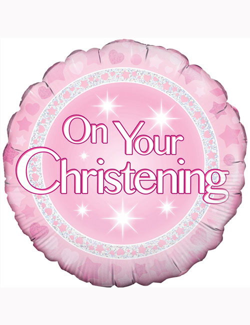 18" On Your Christening Girl Balloon