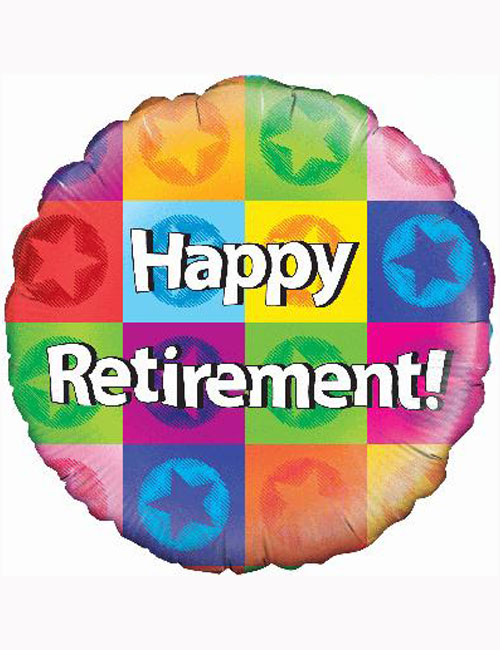 18" Happy Retirement Balloon.