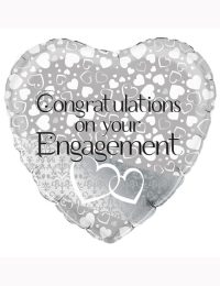 18" Entwined Hearts Engagement Balloon