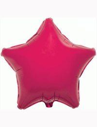 18" Fuchsia Star Foil Balloon