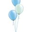 Set 3 Latex Balloons Light Blue Mint