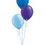 Set 3 Latex Balloons Light Blue Purple Blue