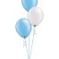 Set 3 Latex Balloons Light Blue White
