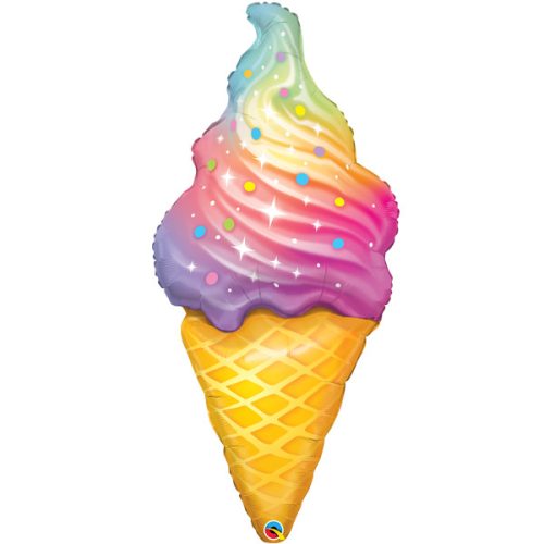 rainbow swirl ice cream shape