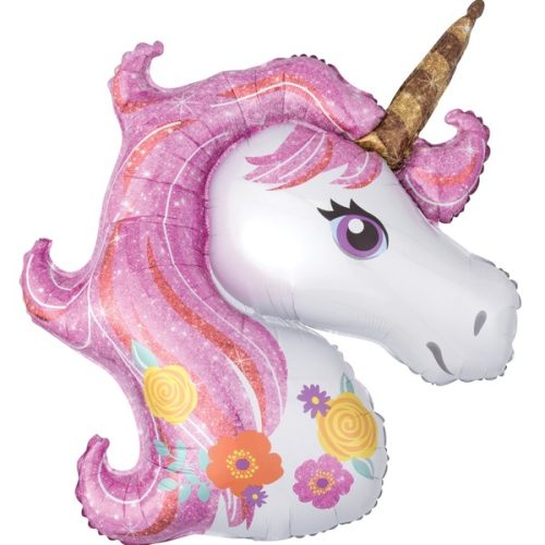 unicorn head pastel shape balloon