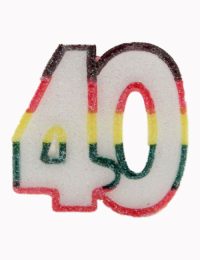 Multi Number 40 Candle
