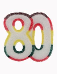 Multi Number 80 Candle