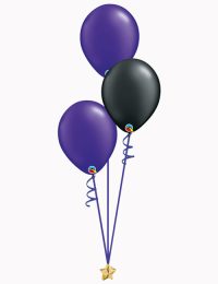 Purple Black Purple Latex Balloons