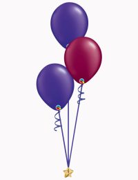 Purple Burgundy Purple Latex Balloons