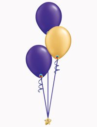 Purple Gold Purple Latex Balloons