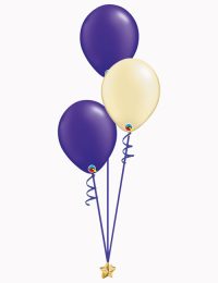 Purple Ivory Purple Latex Balloons