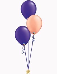 Purple Rose Gold Purple Latex Balloons