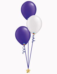 Purple White Purple Latex Balloons