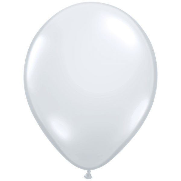 11" Diamond clear latex balloons