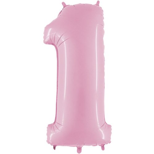 pastel-pink-number-1 foil balloon